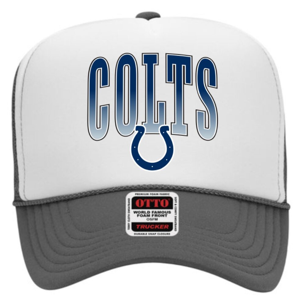 NEW - 2 Pack Indianapolis Colts Hat - High Profile Trucker Hat